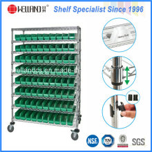 NSF Metal Bin Display Shelving Rack for Hospital/Drugstore